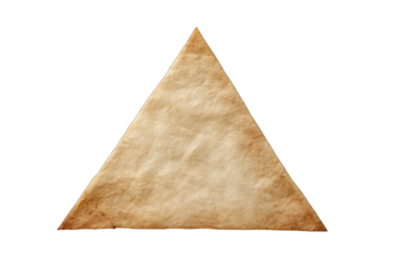Aged, tan triangle shape on black