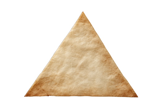 Aged, tan triangle shape on black
