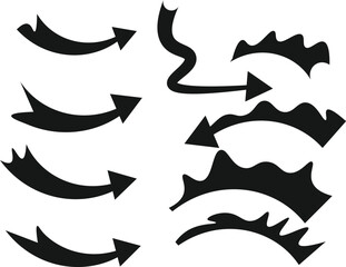 Black arrows white background