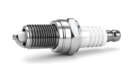 Realistic spark plug close-up, metallic texture