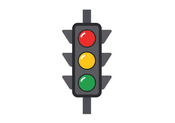 Traffic Light Signal Red Yellow Green  Pixel Art Design isolated on transparent background