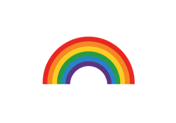 Vibrant Pixel Rainbow Perfect for Backgrounds Designs isolated on transparent background