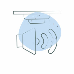 Icon Sound Sensors. related to Sensors symbol. Color Spot Style. design editable