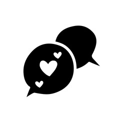 black love message icon