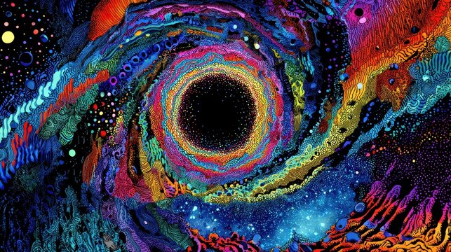 Psychedelic Wonderland: Vivid Abstract Wallpaper Inspired by Acid Trip Aesthetics