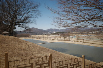 winter landscape with river