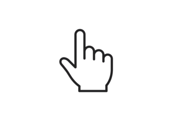 Cursor Hand Pointer Clickable Graphic for Websites  Apps isolated on transparent background