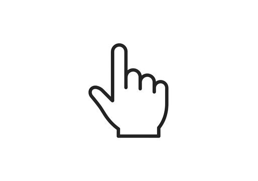 Cursor Hand Pointer Clickable Graphic for Websites  Apps isolated on transparent background