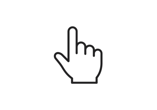 Cursor Hand Pointer Clickable Graphic for Websites  Apps isolated on transparent background