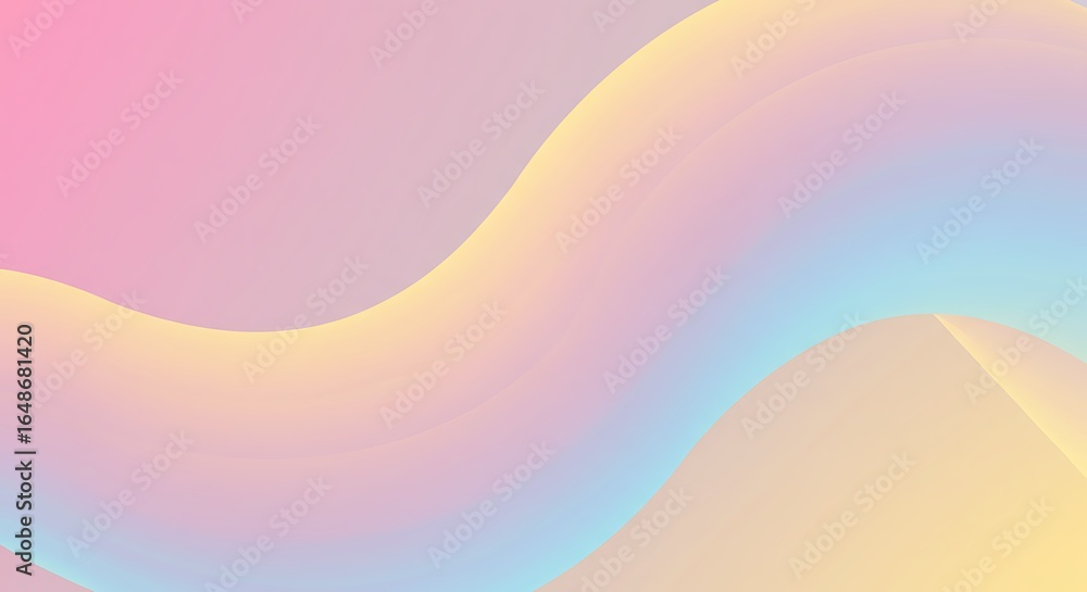 Poster abstract fluid gradient background with soft pastel colors creating a flowing liquid wave design for