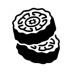 Vietnam moon cake icon for  Mid Autumn Festival celebration

