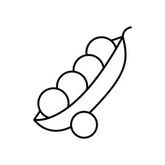 Beans Legume Line Icon: Healthy Food and Plant-Based Protein