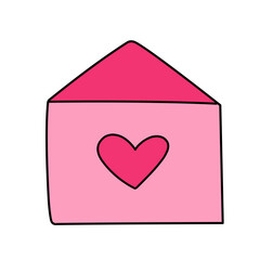 illustration of a love message