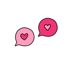 illustration of a love message