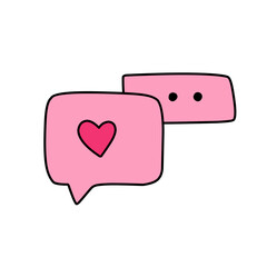 illustration of a love message