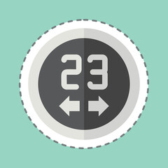 Sticker line cut Thermostats. related to Sensors symbol. design editable