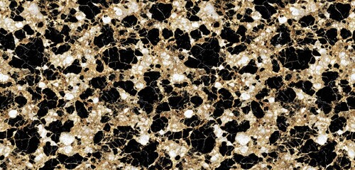 Abstract black and gold marbled pattern