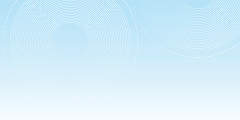 Circle effect style geometric. Minimalist banner background pastel colorful blue and white gradations abstract modern art concept