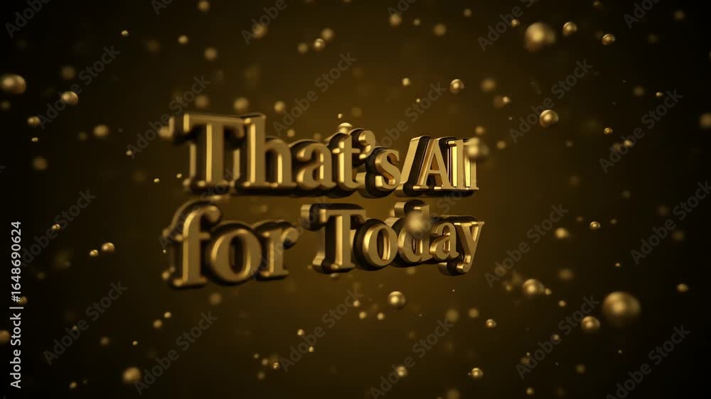 Poster a golden text animation stating 