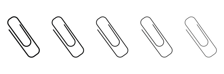 Paper clip icon set .Vector background .EPS 10 .