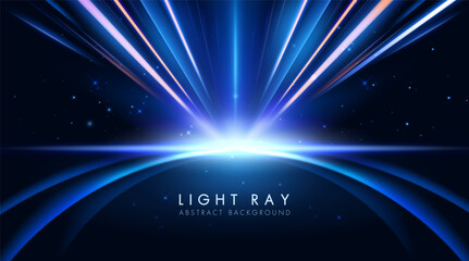 Abstract light rays and glowing background, futuristic speed line, technology and space.