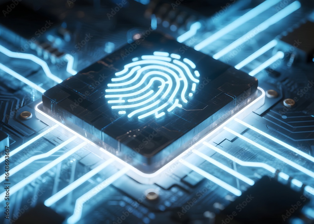 Poster fingerprint authentication technology security biometric scanner identification system