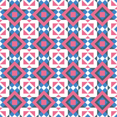 Seamless geometric patterns in pink and blue with a modern twist. Ideal for textiles patterns, backgrounds patterns, wallpapers, digital products, fashion prints, and graphic design resources
