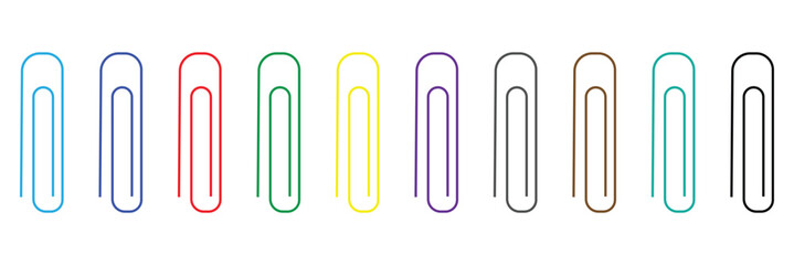 Paper clip icon set .Vector background .EPS 10 .