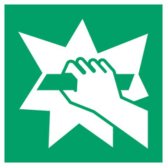 ISO 7010 ; E008 - Break to obtain access