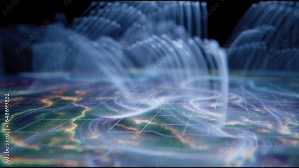 Aufkleber exploring intricate water movements and light effects in a stunning visual display at an evening eve
