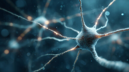 Microscopic View of Neural Network Connections with Synapses Wallpaper. Ai gen.
