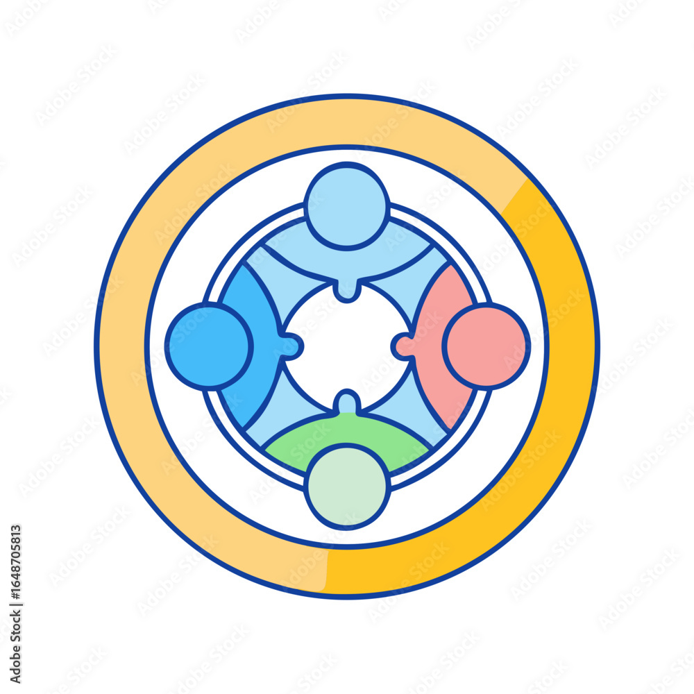 Poster diversity and inclusion icon representing collaboration and global unity across the world