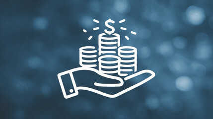 Minimalist Icon Depicting Management Fees in Business Context. Generative AI
