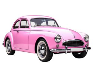 vintage car isolated on white