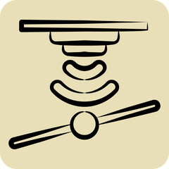 Icon Tilts Sensor. related to Sensors symbol. hand drawn style. design editable