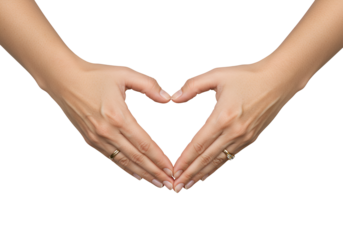 Hands forming a heart shape symbolizing love and kindness with a black background