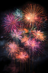 Experience the Magic: A Night of Dazzling Fireworks Lighting Up the Sky With Explosive Colors, Captivating Patterns, and Unforgettable Moments for All Ages