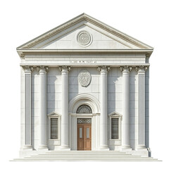 Obraz premium Front view of the Isaac M. Wise Temple isolated on a white transparent background