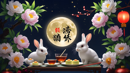 MID AUTUMN FESTIVAL TRADITIONAL FOOD ITEM BACKGROUND