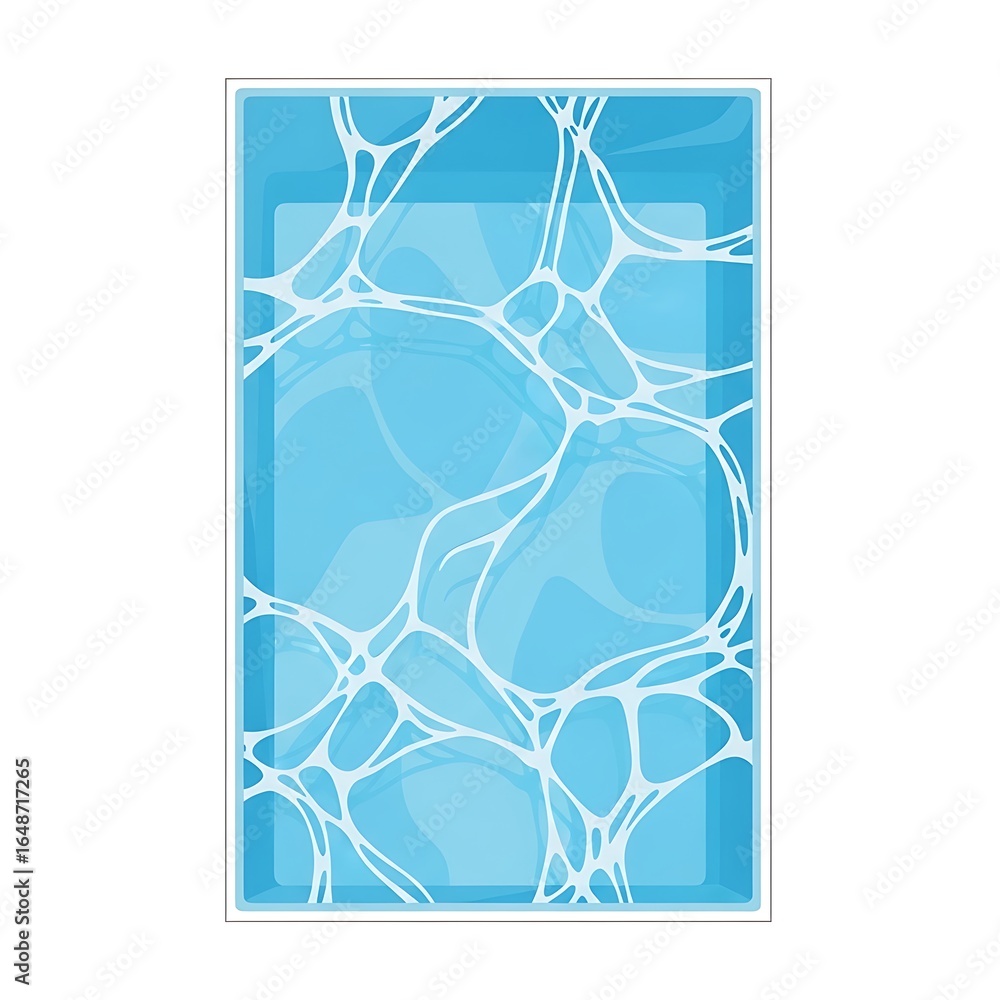 Poster refreshing blue swimming pool water with dynamic light reflections creating a serene and inviting at