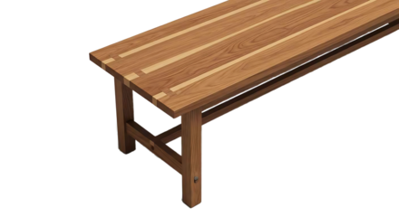 Wooden bench design detail photograph