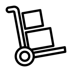 Hand dolly line icon