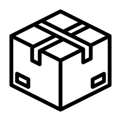 Parcel box line icon