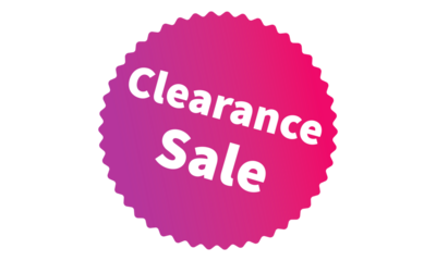 Clearance Sale Pink Authentic sticker design, stamp, labels on vector web shopping stickers isolated on PNG or Transparent Background