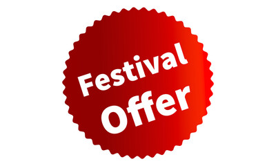 Festival Offer Red Authentic sticker design, stamp, labels on vector web shopping stickers isolated...