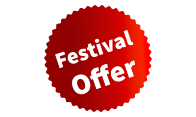Festival Offer Red Authentic sticker design, stamp, labels on vector web shopping stickers isolated on PNG or Transparent Background