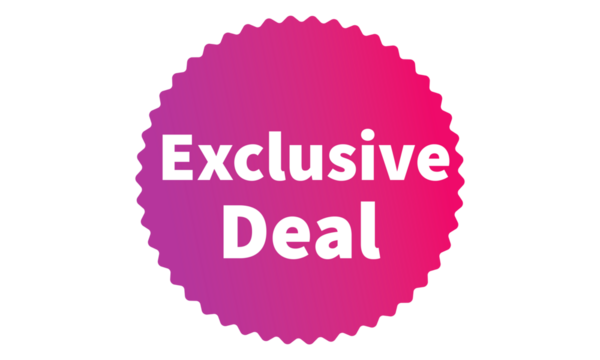 Exclusive Deal Pink Authentic sticker design, stamp, labels on vector web shopping stickers isolated on PNG or Transparent Background