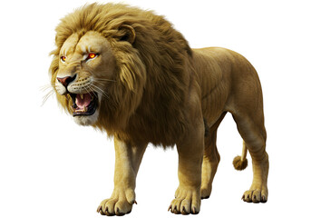 Obraz premium Majestic and Powerful Lion Featuring a Fierce Expression and a Luxurious Mane