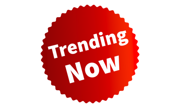 Trending Now Red Authentic sticker design, stamp, labels on vector web shopping stickers isolated on PNG or Transparent Background