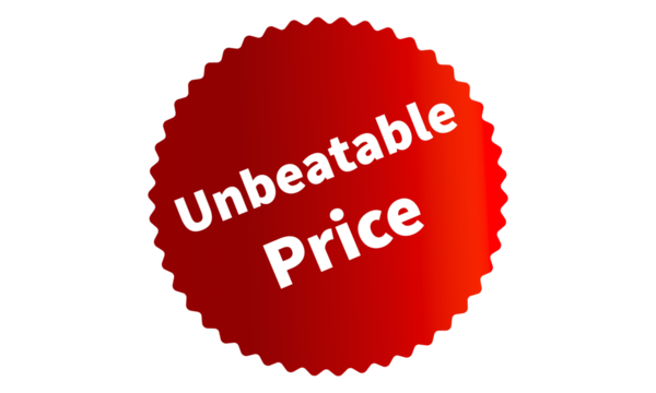 Unbeatable Price Red Authentic sticker design, stamp, labels on vector web shopping stickers isolated on PNG or Transparent Background